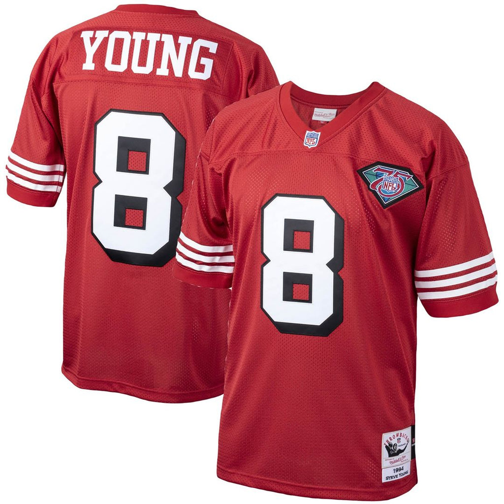 San Francisco 49ers 1994 Steve Young Mitchell & Ness Scarlet Authentic Throwback Retired Player Jersey product image 1,
