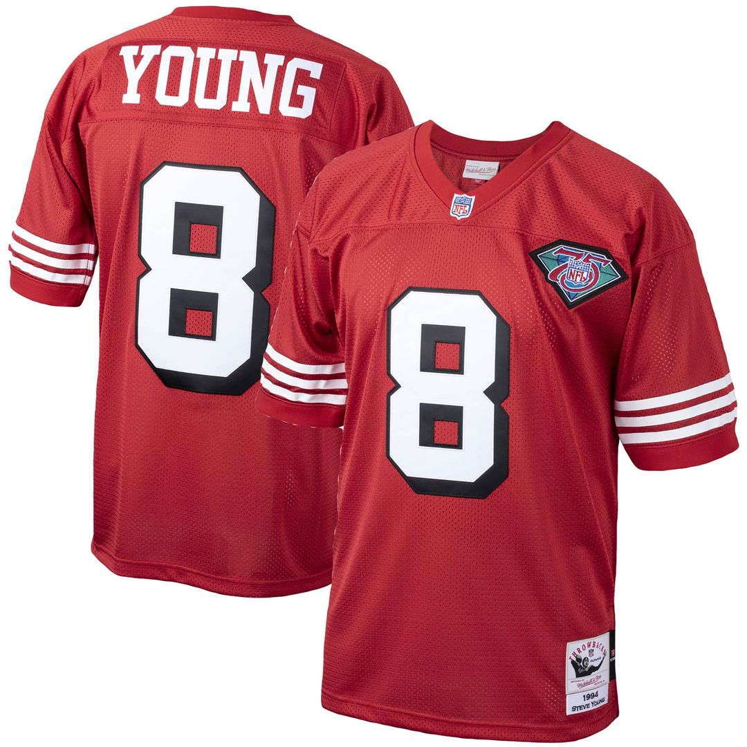 San Francisco 49ers 1994 Steve Young Mitchell & Ness Scarlet Authentic Throwback Retired Player Jersey product image 1,