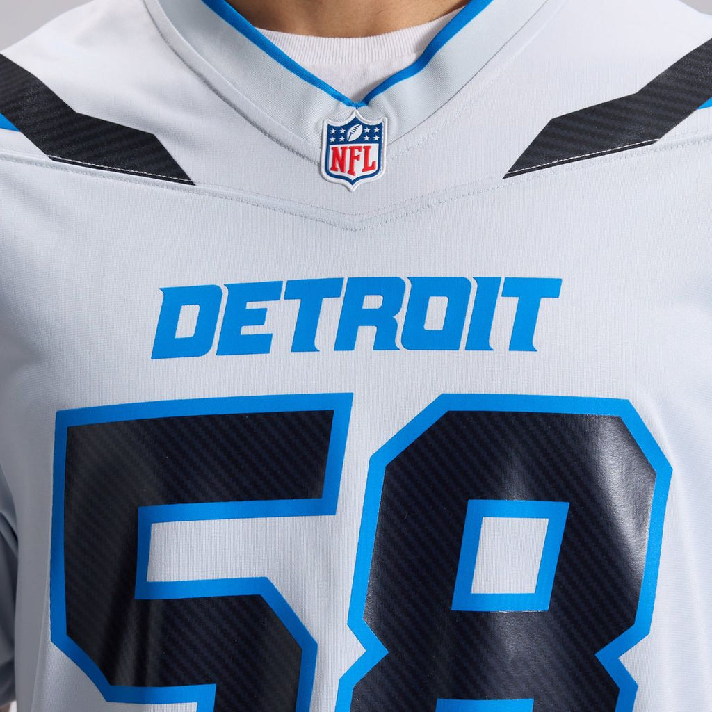 Detroit Lions Penei Sewell Nike Silver 2026 Rivalries Collection Game Jersey product image 10, provided for visual reference