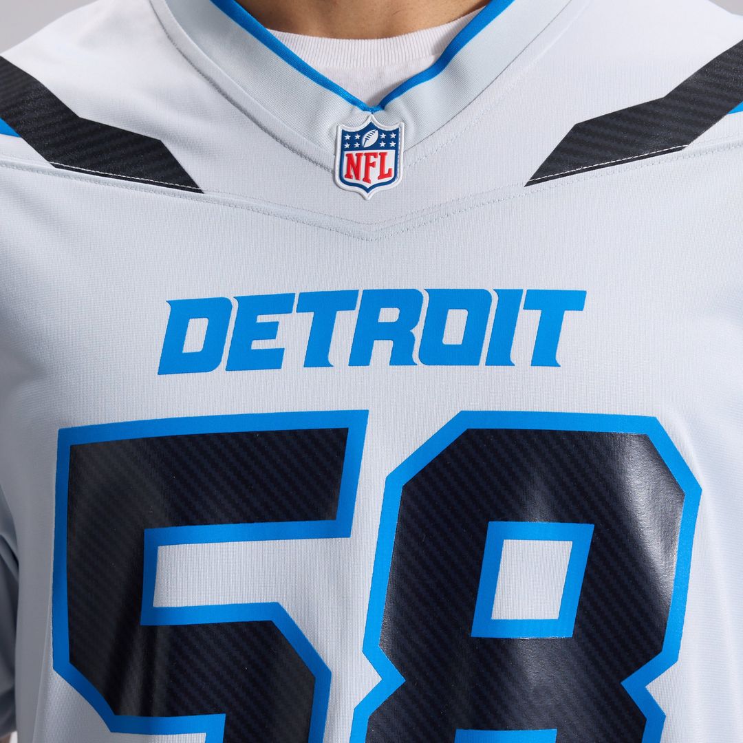 Detroit Lions Penei Sewell Nike Silver 2026 Rivalries Collection Game Jersey product image 10, provided for visual reference