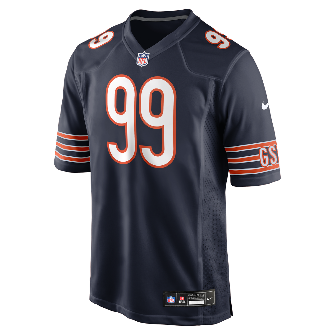 Chicago Bears Gervon Dexter Sr. Nike Navy Game Jersey product image 2, provided for visual reference and product detail