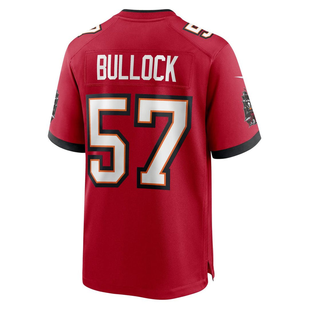 Tampa Bay Buccaneers John Bullock Nike Red Team Game Jersey product image 3, provided for visual reference and product