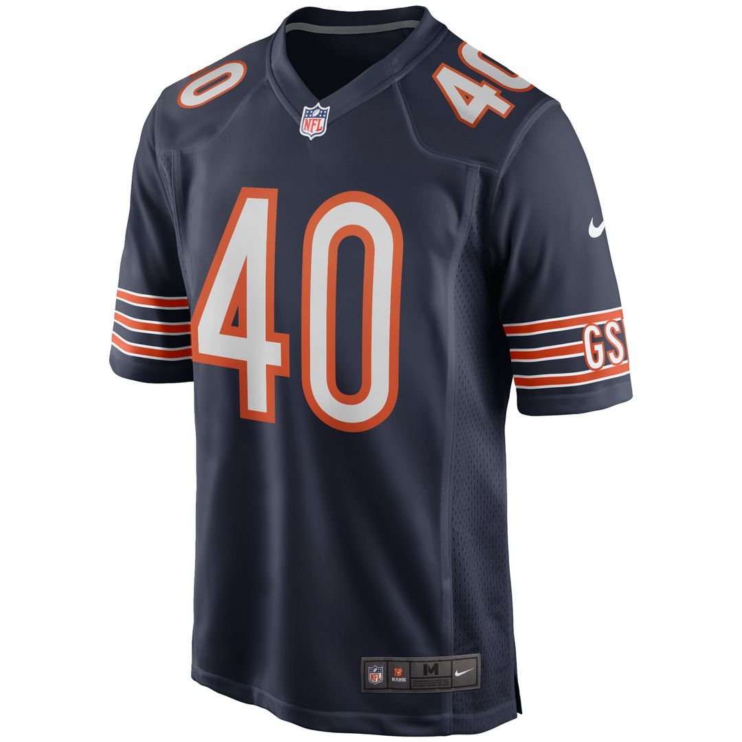 Chicago Bears Gale Sayers Nike Navy Game Retired Player Jersey product image 2, provided for visual reference and product