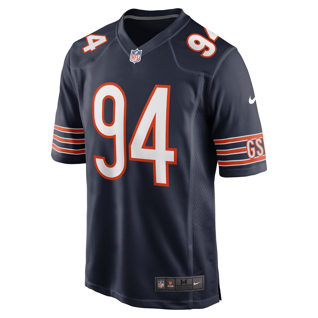 Chicago Bears Austin Booker Nike Navy Game Jersey product image 2, provided for visual reference and product detail review