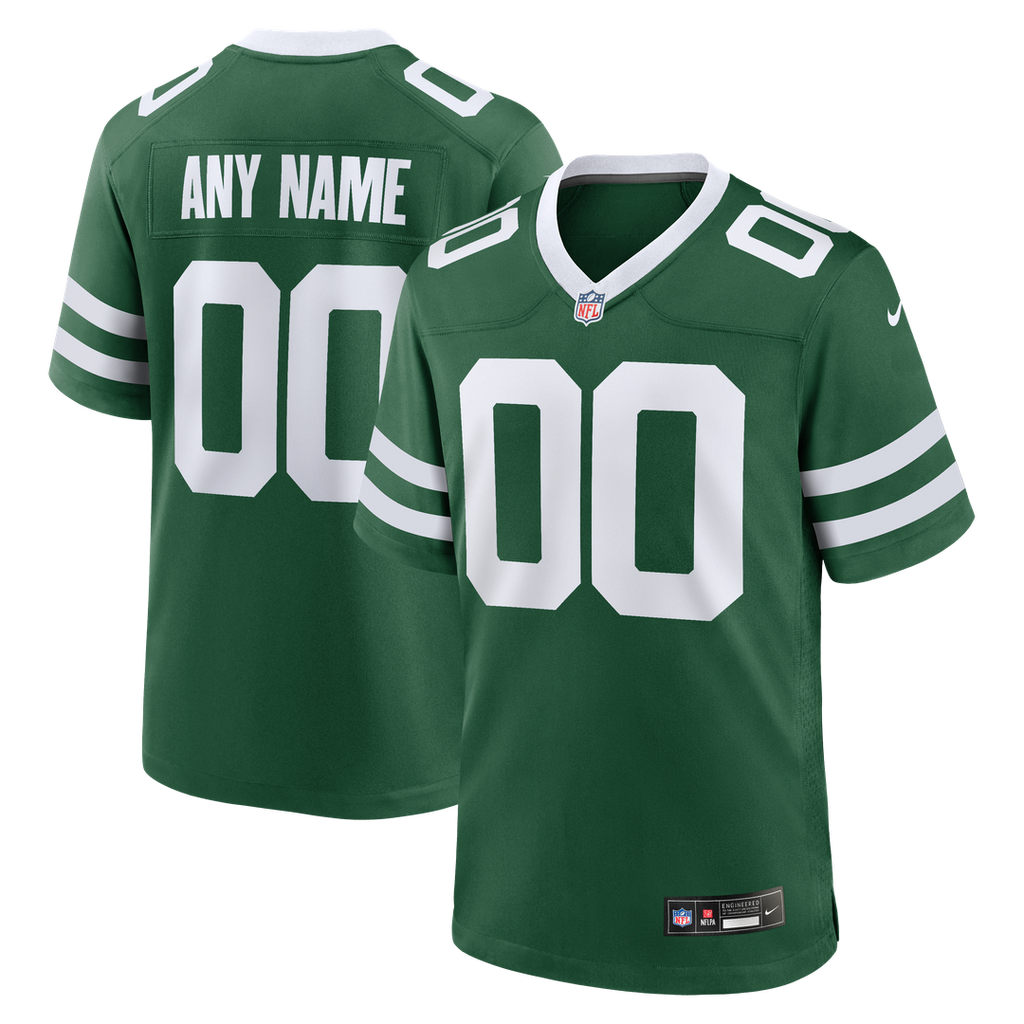 New York Jets Nike Legacy White Custom Game Jersey product image 7, provided for visual reference and product detail review