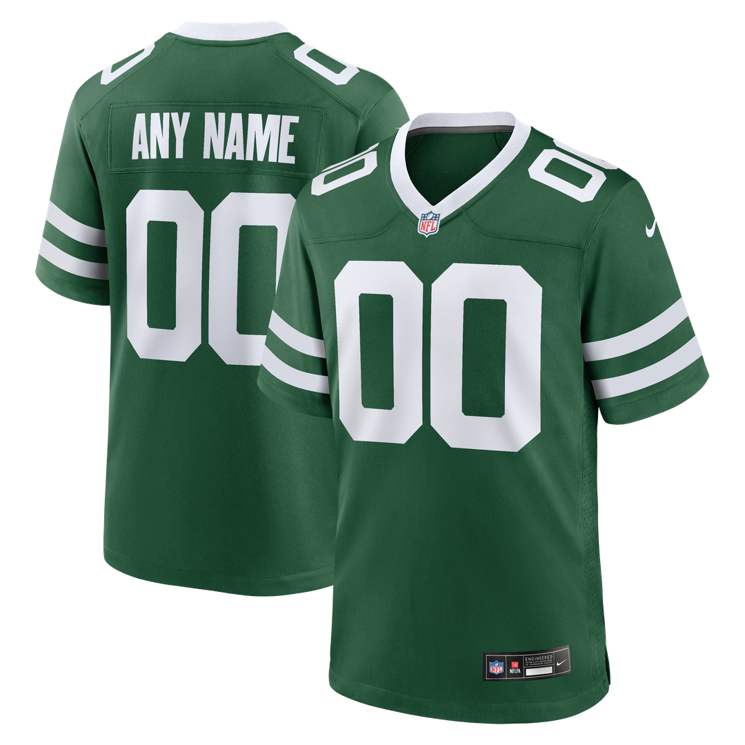 New York Jets Nike Legacy White Custom Game Jersey product image 7, provided for visual reference and product detail review