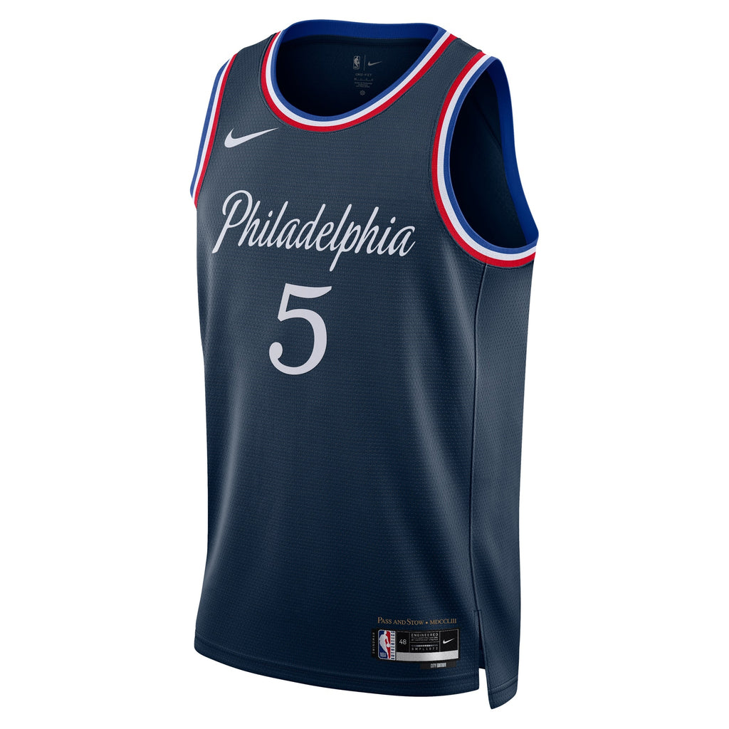 Philadelphia 76ers Nike 2025/26 City Edition Swingman Jersey - Navy - Quentin Grimes - Unisex product image 3, provided for