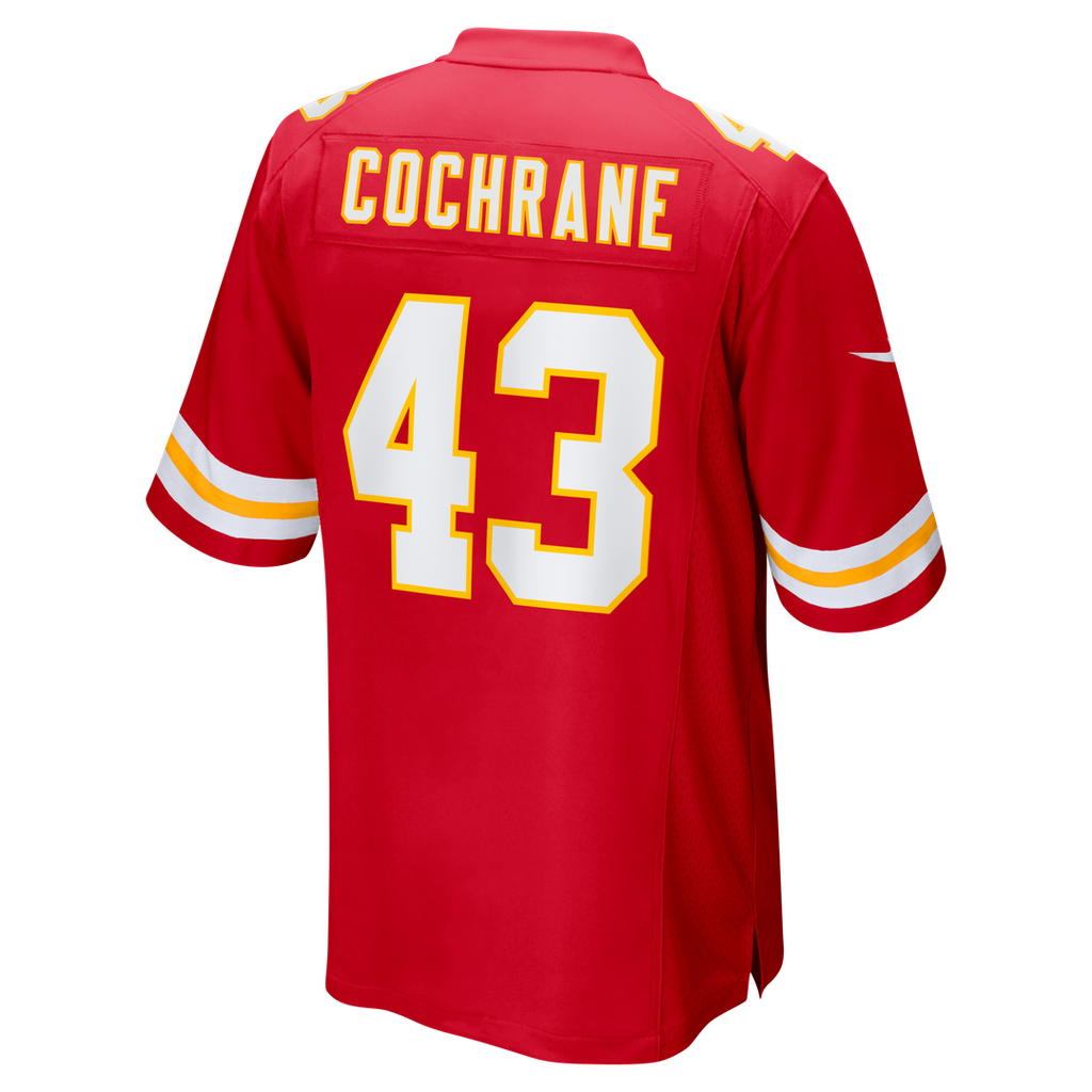 Kansas City Chiefs Jack Cochrane Nike Red Game Player Jersey product image 3, provided for visual reference and product