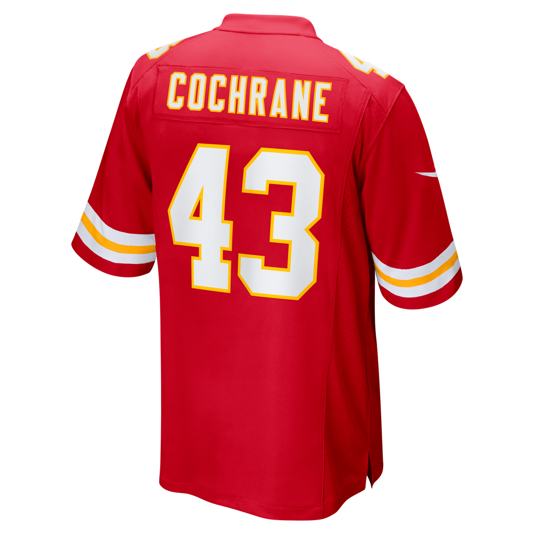 Kansas City Chiefs Jack Cochrane Nike Red Game Player Jersey product image 3, provided for visual reference and product