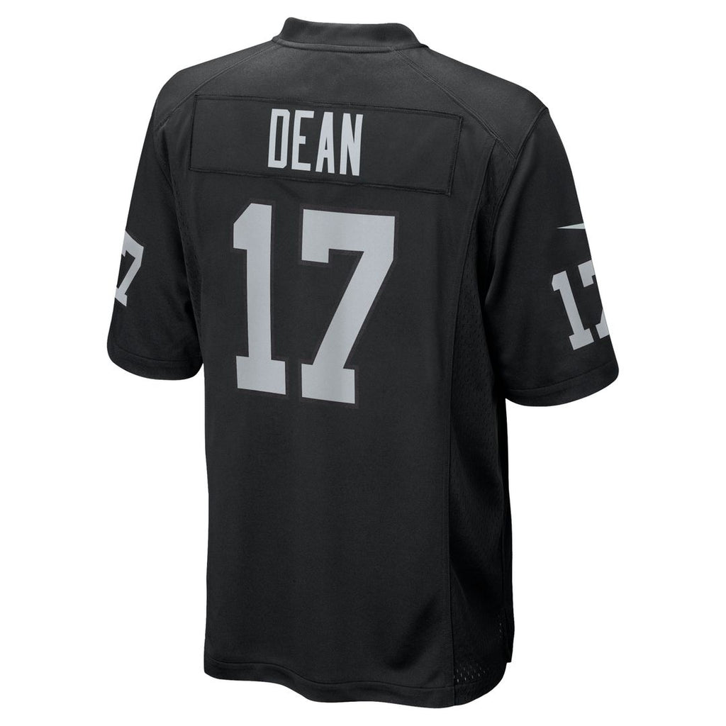Las Vegas Raiders Nakobe Dean Nike Black Team Game Jersey product image 3, provided for visual reference and product detail