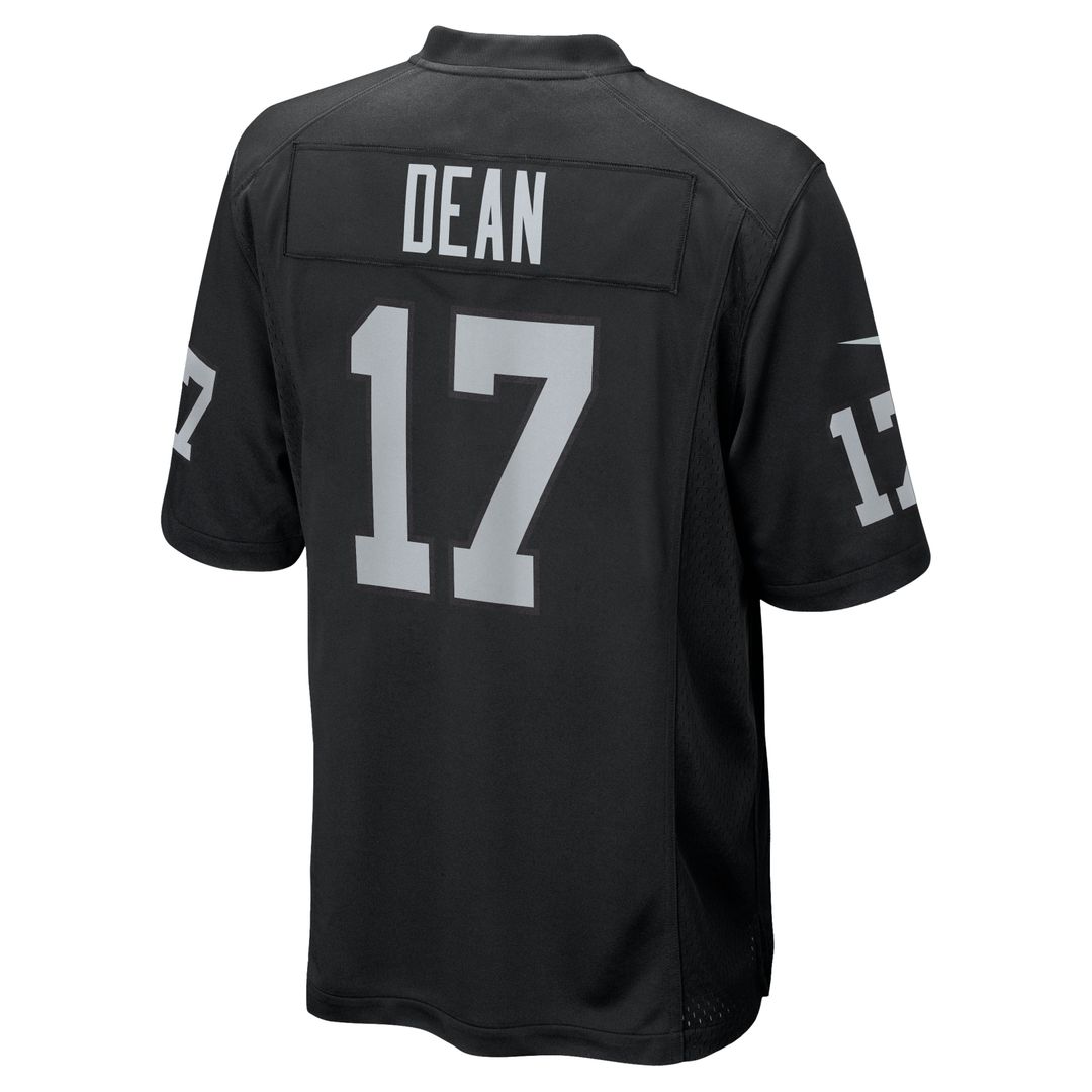 Las Vegas Raiders Nakobe Dean Nike Black Team Game Jersey product image 3, provided for visual reference and product detail