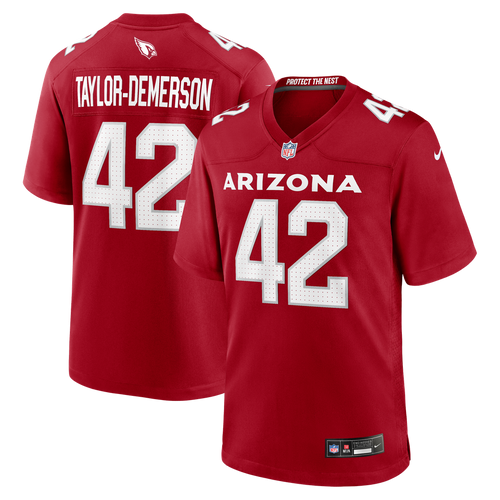 Arizona Cardinals Dadrion Taylor-Demerson Nike Cardinal Team Game Jersey product image 1, provided for visual reference and