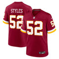 Washington Commanders Sonny Styles Nike Burgundy Team Game Jersey product image 1, provided for visual reference and product