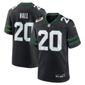 New York Jets Breece Hall Nike Legacy Black Alternate Game Jersey product image 1, provided for visual reference and product