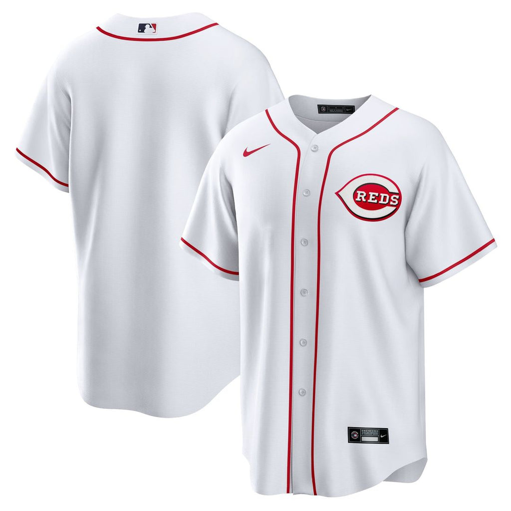 Cincinnati Reds Nike White Home Blank Replica Jersey product image 1, provided for visual reference and product detail review