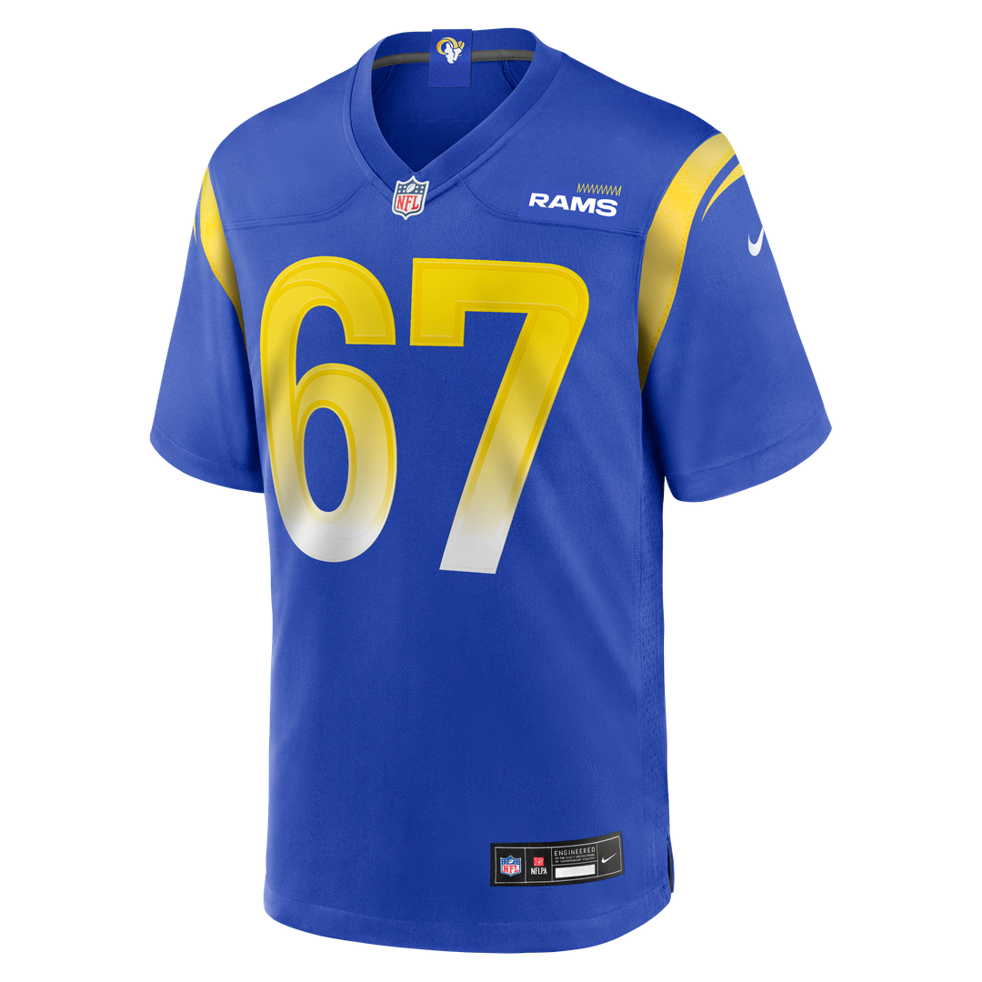 Los Angeles Rams Justin Dedich Nike Royal Game Jersey product image 2, provided for visual reference and product detail