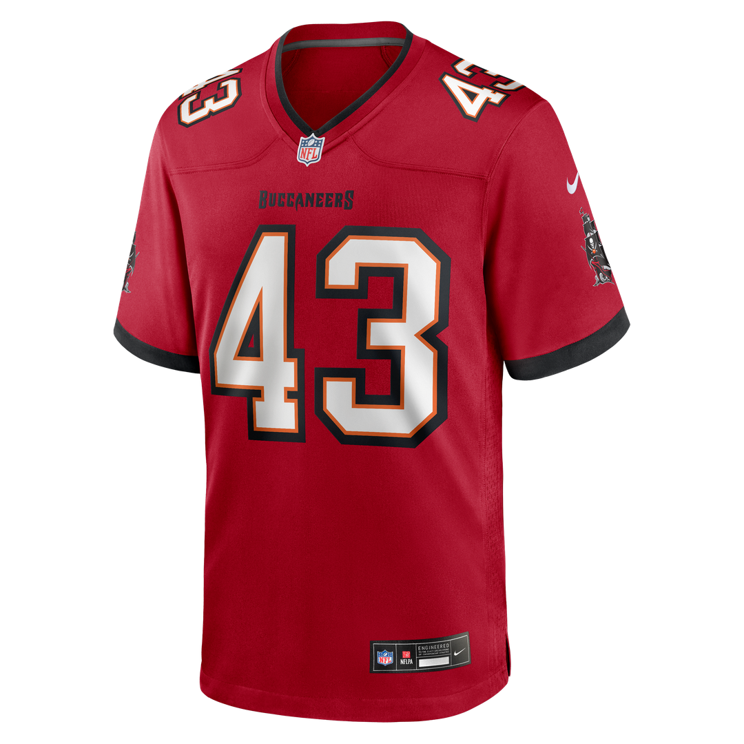 Tampa Bay Buccaneers Chris Braswell Nike Red Game Jersey product image 2, provided for visual reference and product detail
