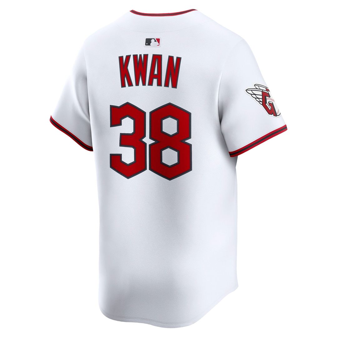 Cleveland Guardians Steven Kwan Nike White Home Limited Player Jersey product image 3, provided for visual reference and