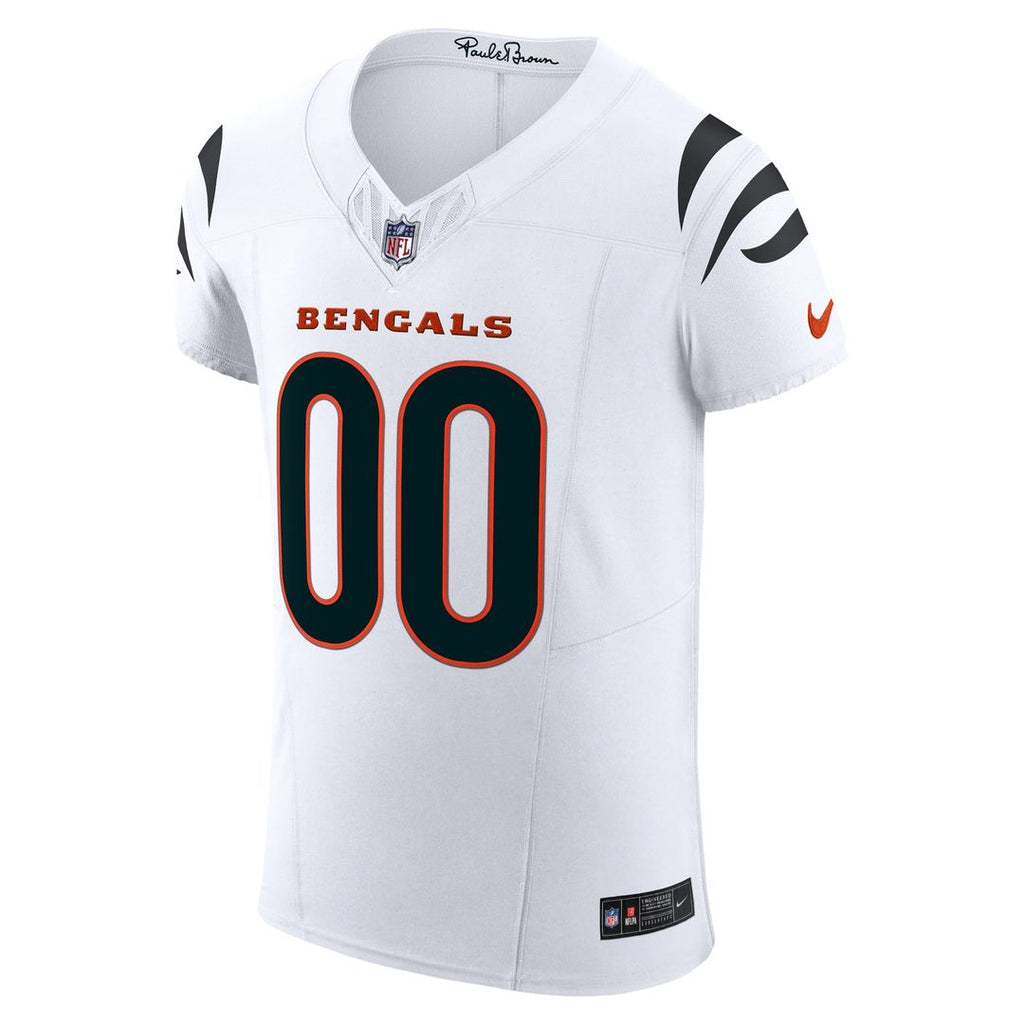 Cincinnati Bengals Nike White Vapor F.U.S.E. Elite Custom Jersey product image 2, provided for visual reference and product