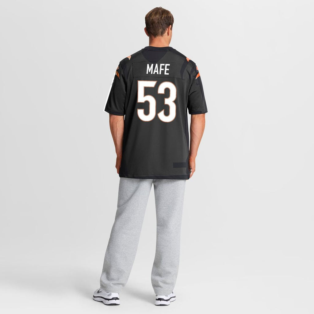 Cincinnati Bengals Boye Mafe Nike Black Team Game Jersey product image 5, provided for visual reference and product detail