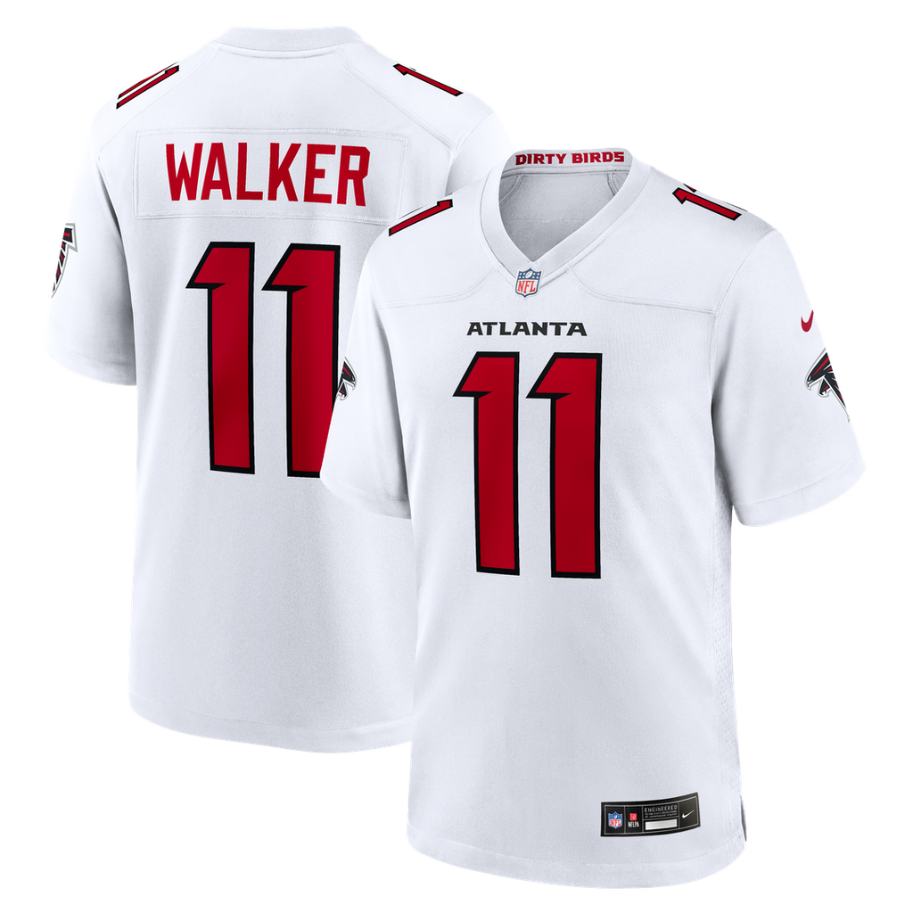 Atlanta Falcons Jalon Walker Nike White Game Jersey product image 1, provided for visual reference and product detail review