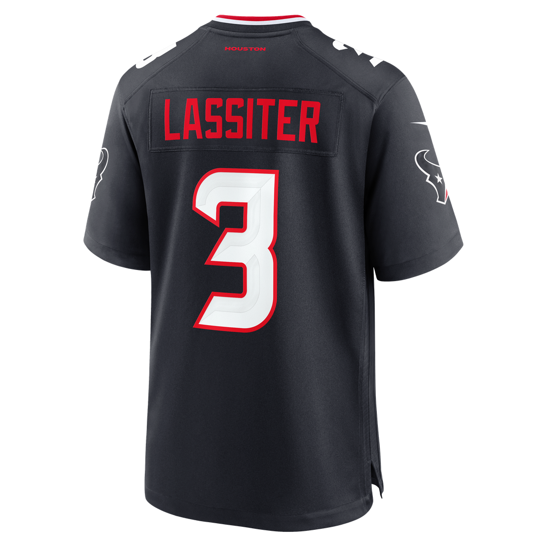 Houston Texans Kamari Lassiter Nike Navy Team Game Jersey product image 3, provided for visual reference and product detail