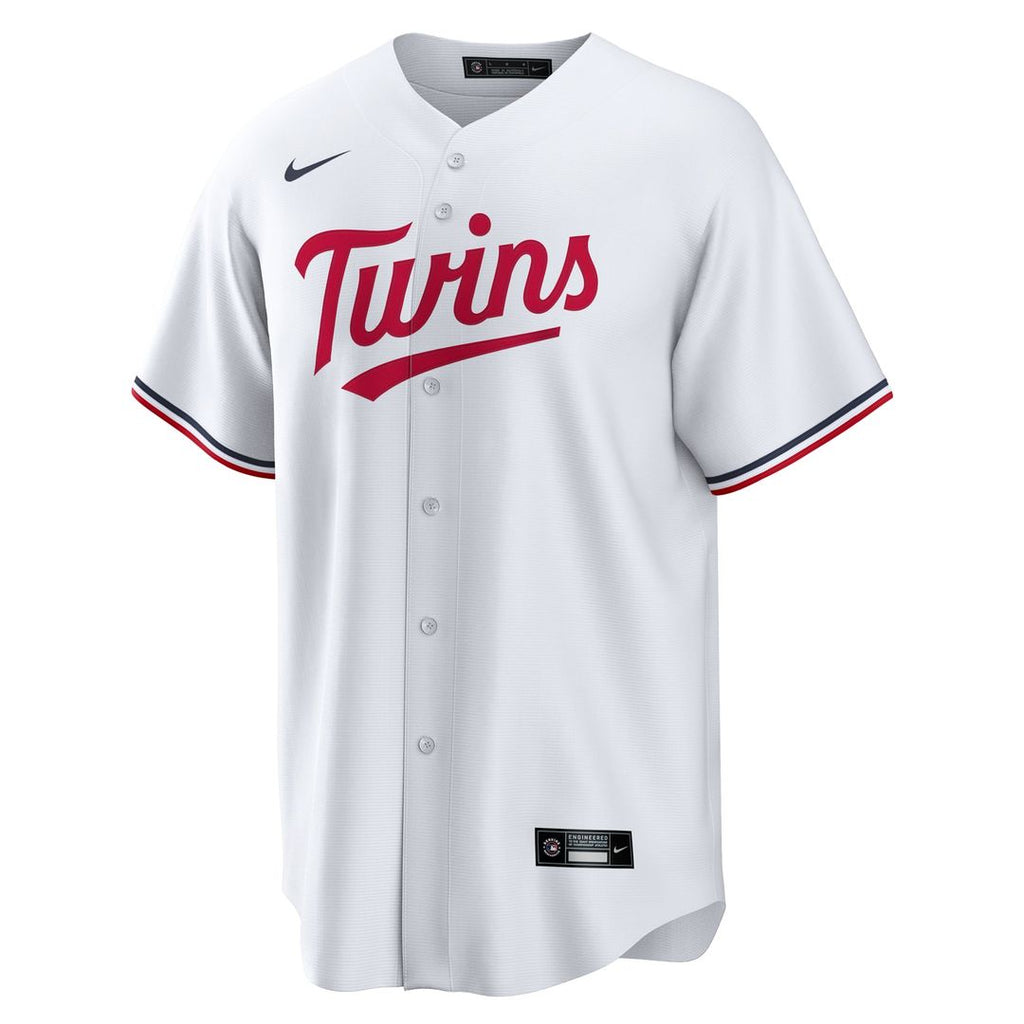 Minnesota Twins Nike White #1 Dad Home Replica Jersey product image 2, provided for visual reference and product detail