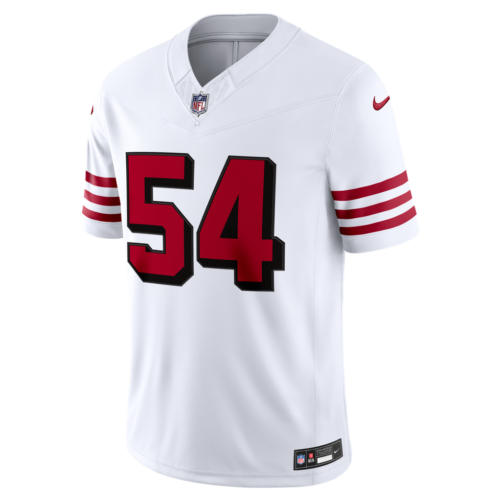 San Francisco 49ers Fred Warner Nike White Alternate Vapor F.U.S.E. Stitched Limited Jersey product image 5, provided for