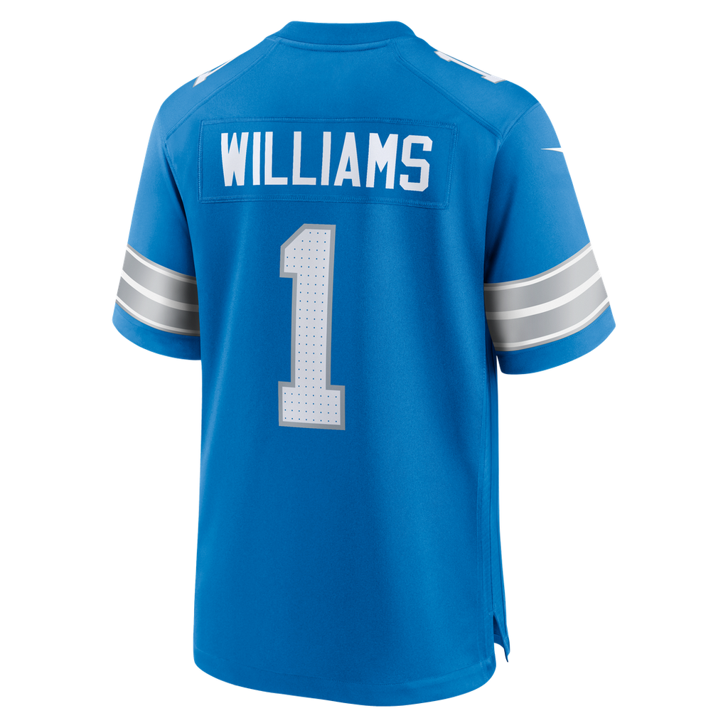 Detroit Lions Jameson Williams Nike Blue Game Player Jersey product image 8, provided for visual reference and product