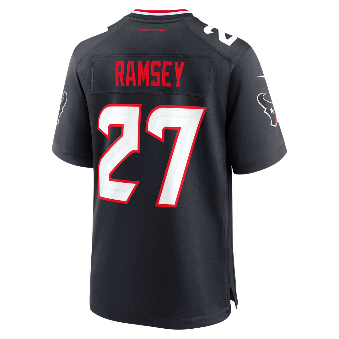 Houston Texans Kamari Ramsey Nike Navy Team Game Jersey product image 5, provided for visual reference and product detail