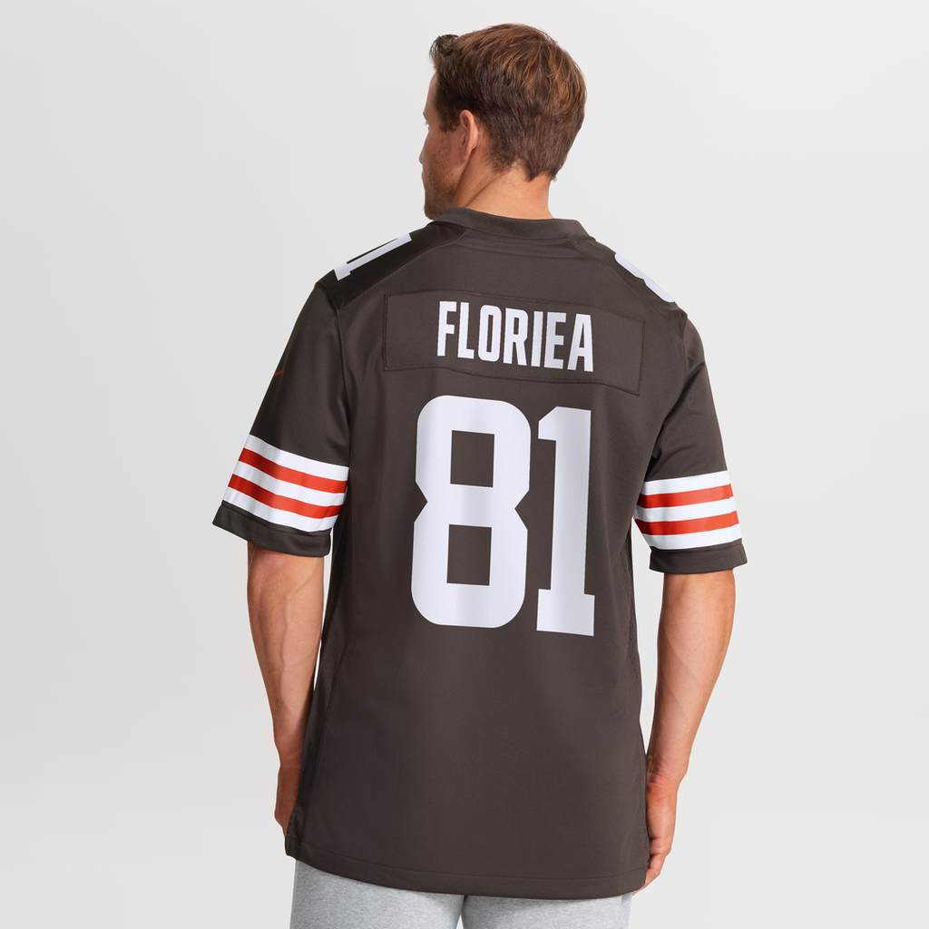 Cleveland Browns Luke Floriea Nike Brown Team Game Jersey product image 5, provided for visual reference and product detail