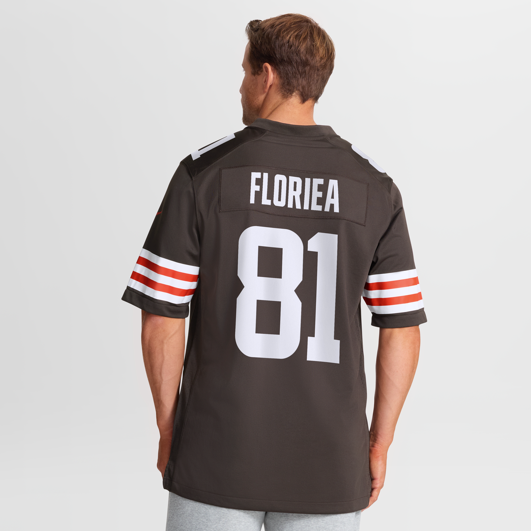 Cleveland Browns Luke Floriea Nike Brown Team Game Jersey product image 5, provided for visual reference and product detail