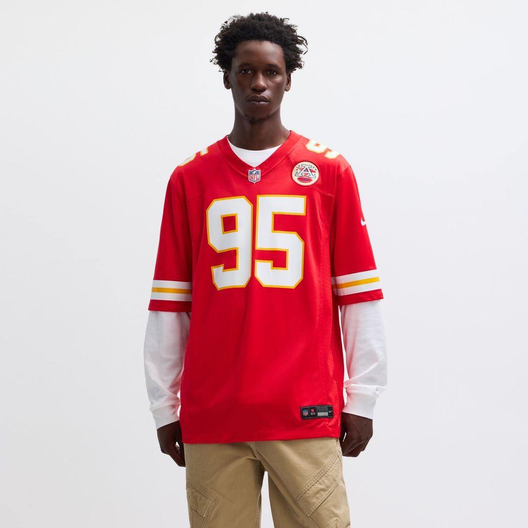 Kansas City Chiefs Chris Jones Nike Red Game Jersey product image 4, provided for visual reference and product detail review