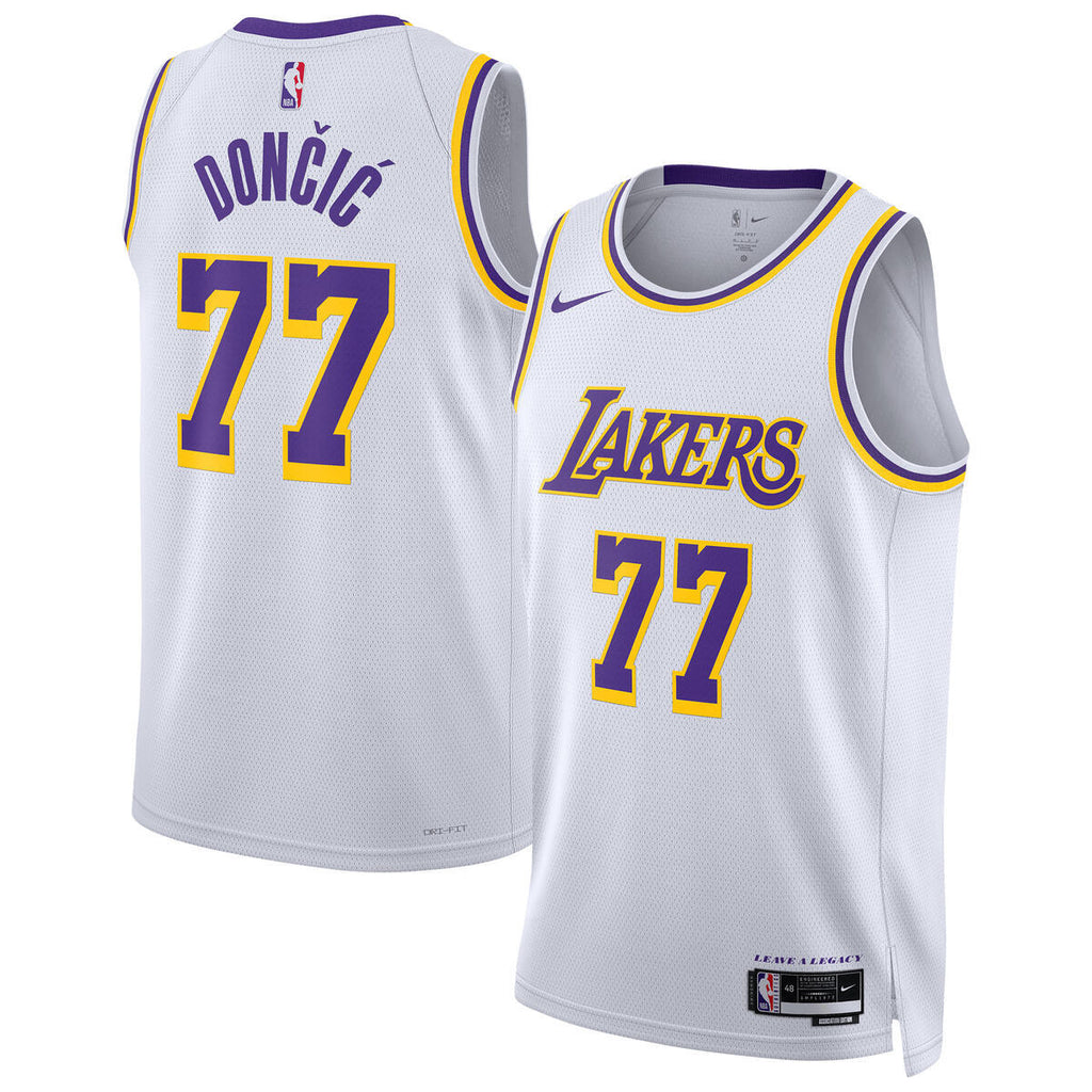 Los Angeles Lakers Nike Association Swingman Jersey - Luka Doncic - Unisex product image 2, provided for visual reference