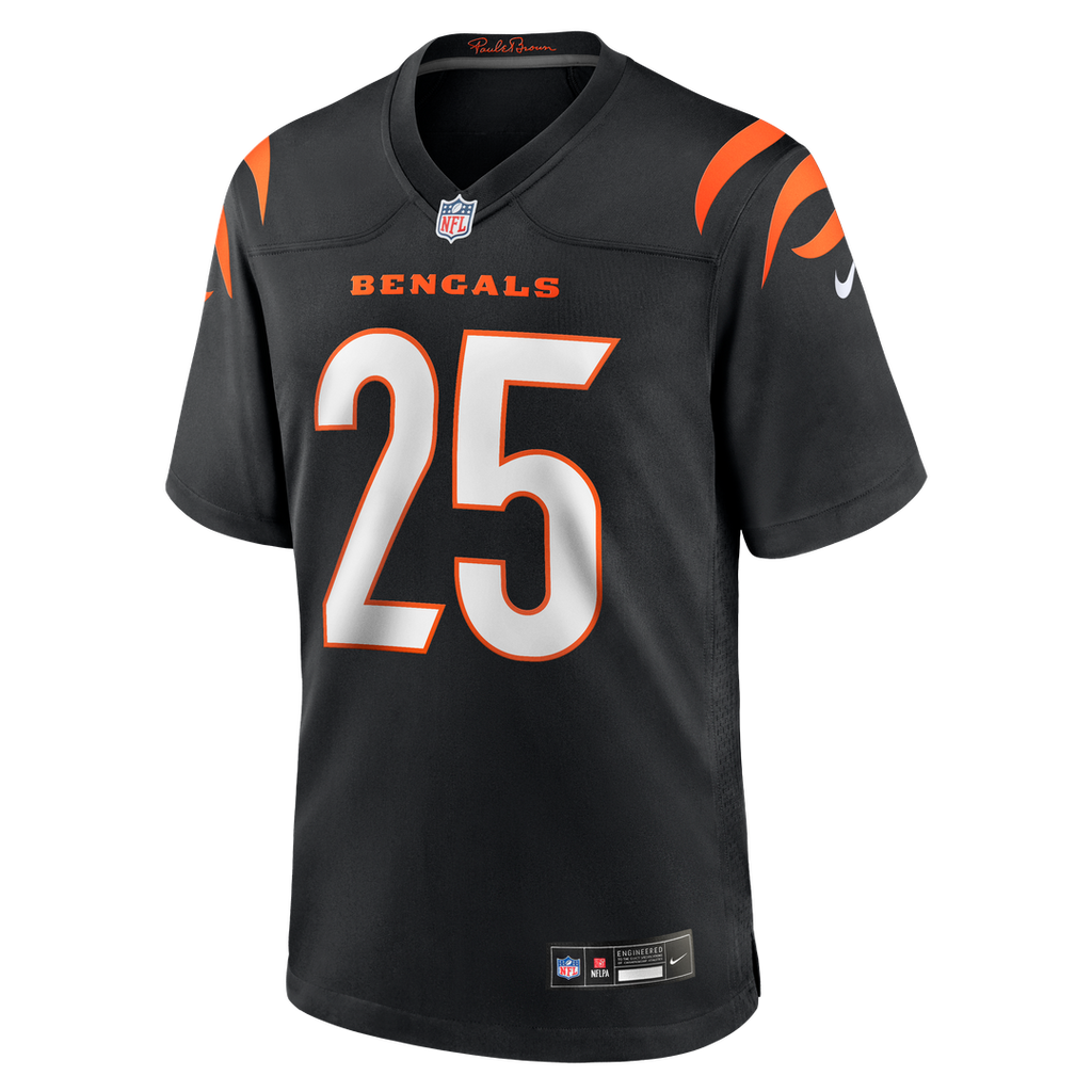 Cincinnati Bengals Tahj Brooks Nike Black Team Game Jersey product image 2, provided for visual reference and product detail