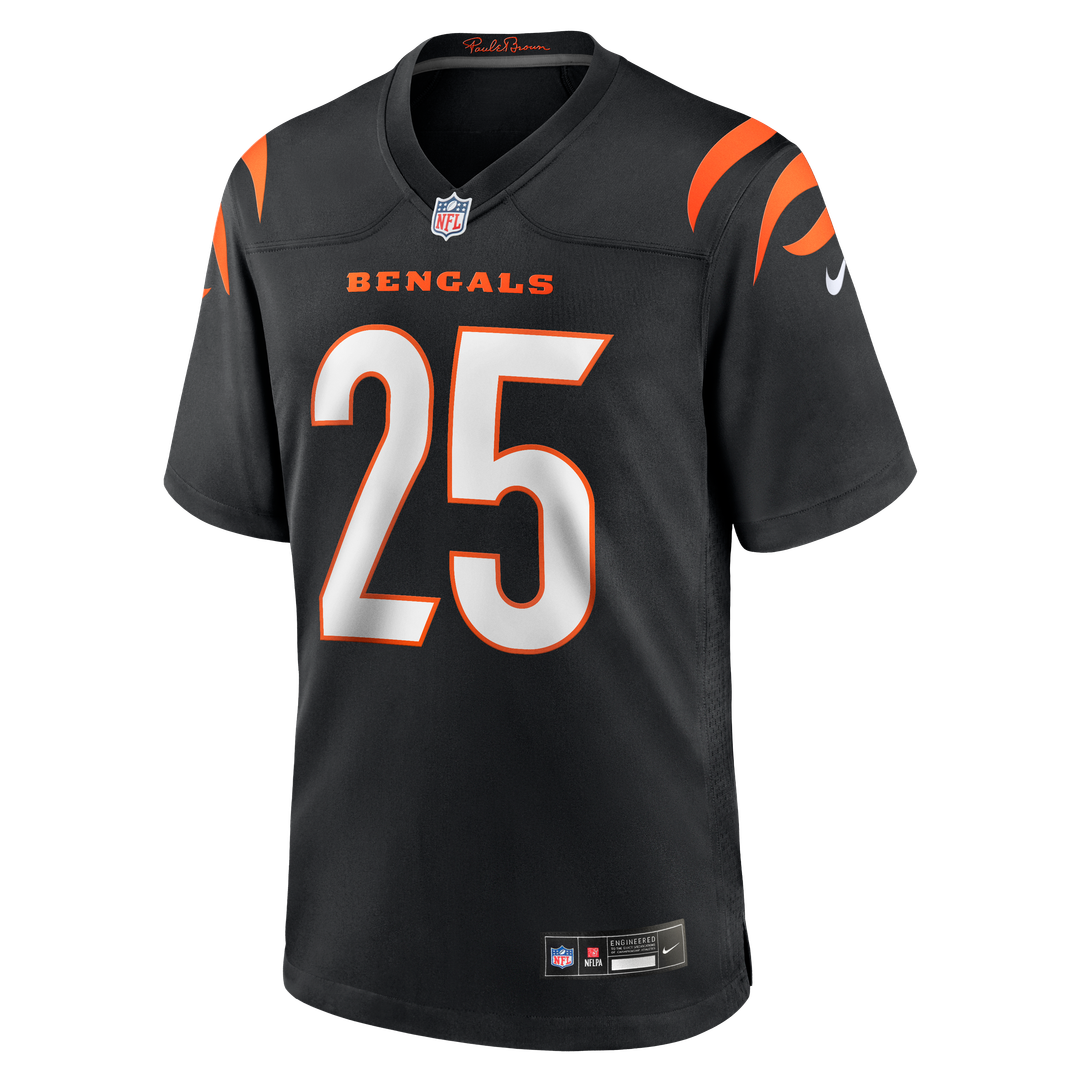 Cincinnati Bengals Tahj Brooks Nike Black Team Game Jersey product image 2, provided for visual reference and product detail