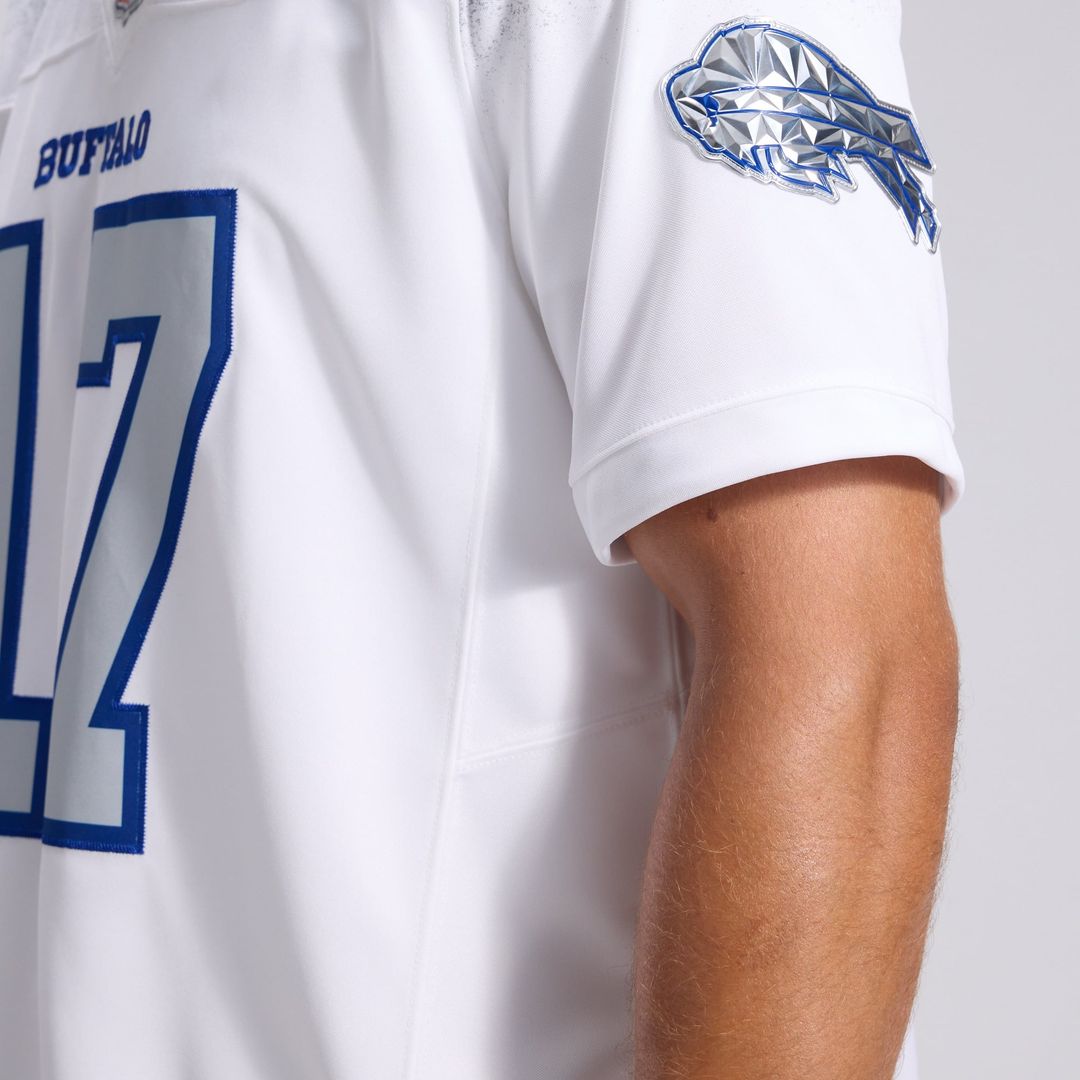 Buffalo Bills Josh Allen Nike White Rivalries Collection Stitched Limited Jersey product image 15, provided for visual