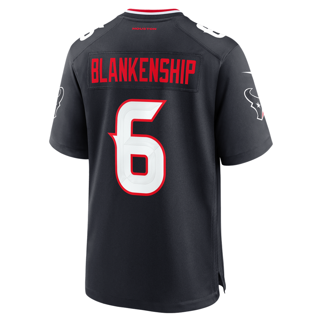 Houston Texans Reed Blankenship Nike Navy Team Game Jersey product image 3, provided for visual reference and product detail