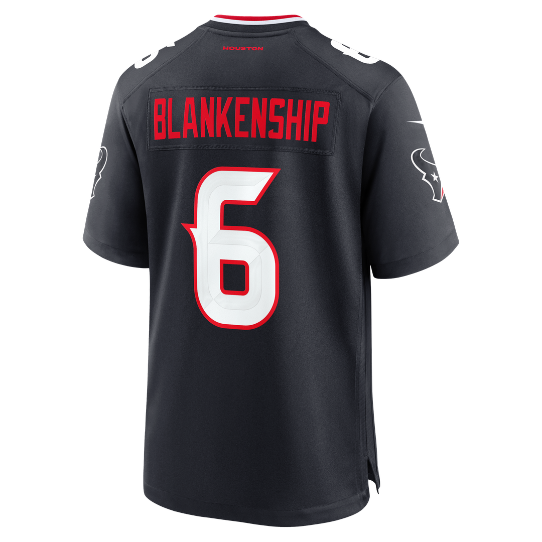 Houston Texans Reed Blankenship Nike Navy Team Game Jersey product image 3, provided for visual reference and product detail