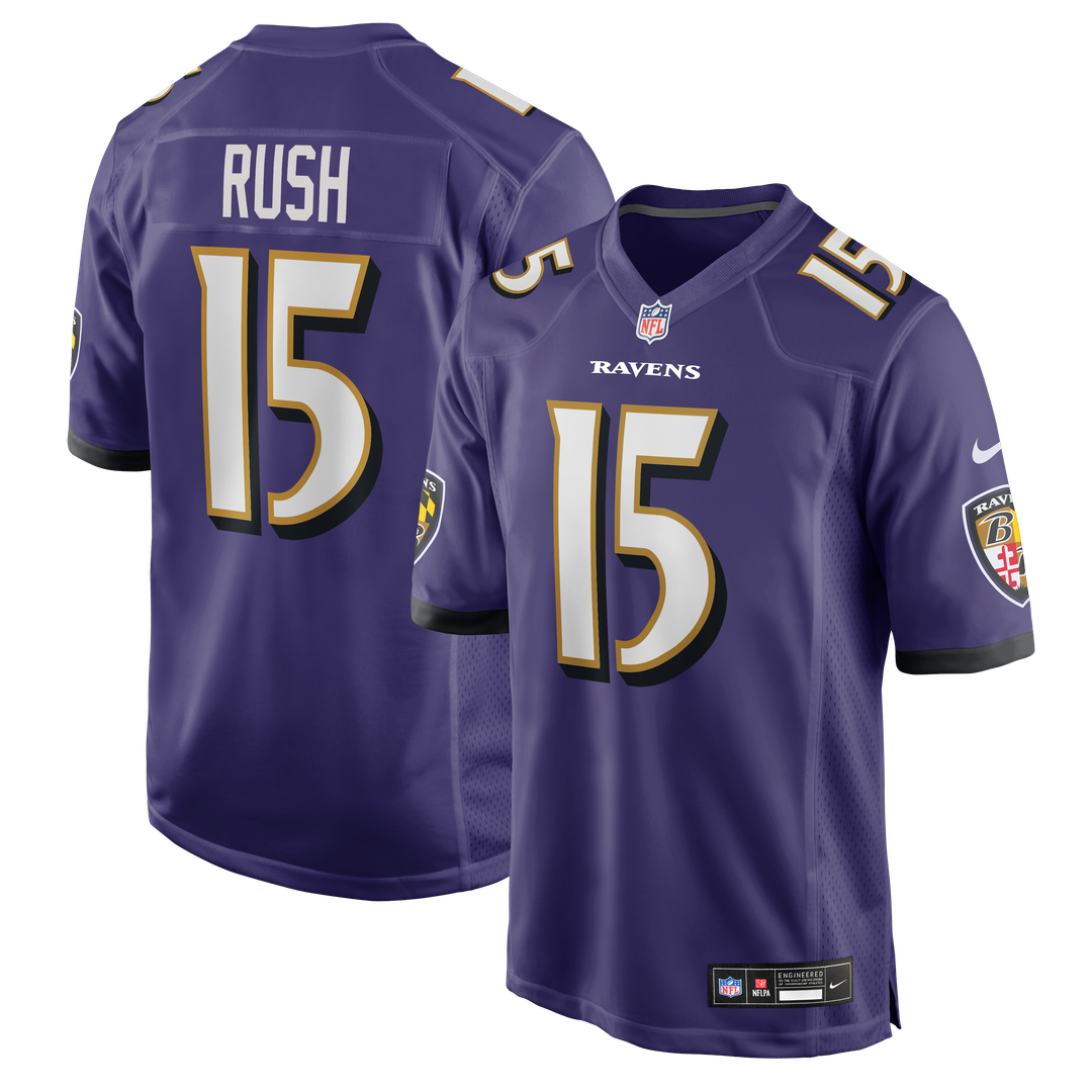 Baltimore Ravens Cooper Rush Nike Purple Team Game Jersey product image 1, provided for visual reference and product detail