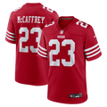 San Francisco 49ers Christian McCaffrey Nike Scarlet Game Player Jersey product image 1, provided for visual reference and