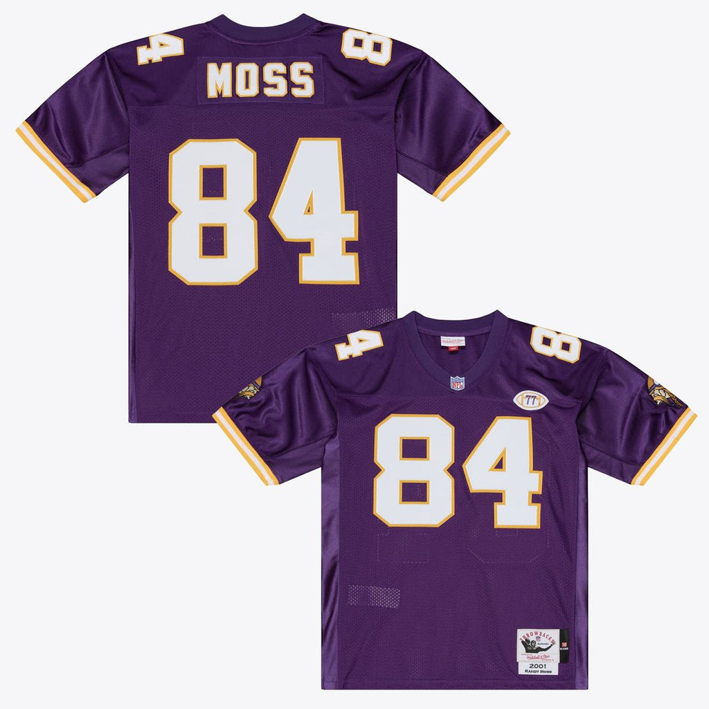 Minnesota Vikings Randy Moss Mitchell & Ness Purple 2001 Authentic Throwback Jersey product image 1, provided for visual