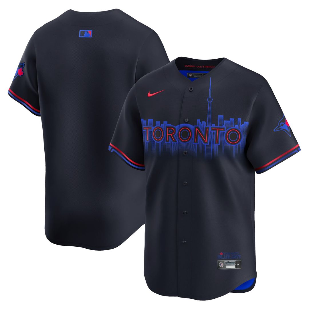 Toronto Blue Jays Nike Navy 2024 City Connect Limited Jersey product image 1, provided for visual reference and product