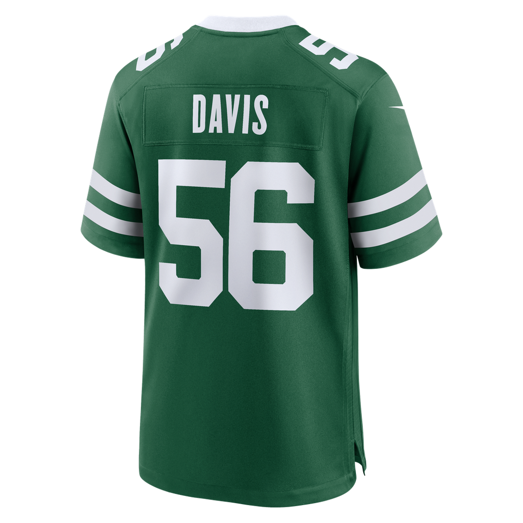 New York Jets Demario Davis Nike Legacy Green Team Game Jersey product image 3, provided for visual reference and product