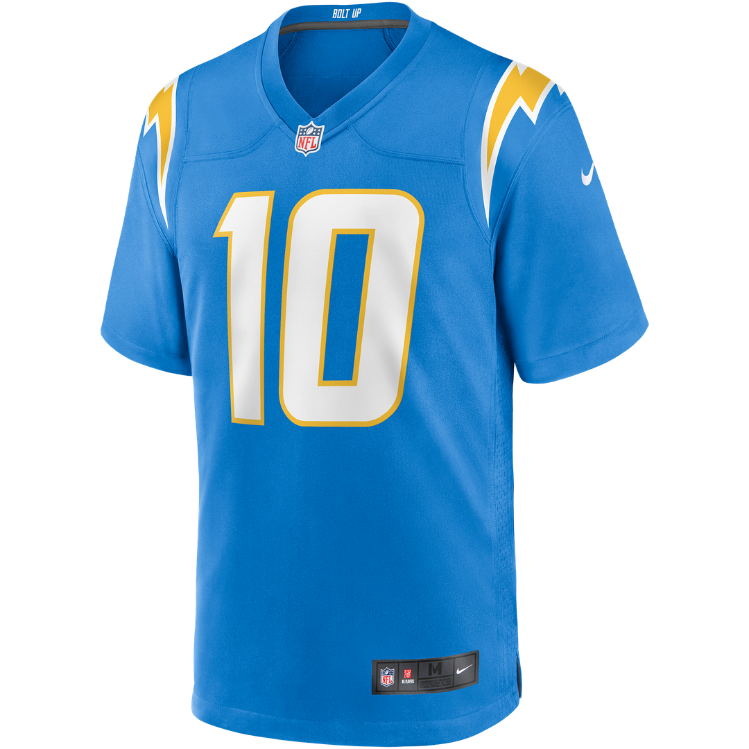 Los Angeles Chargers Justin Herbert Nike Powder Blue Player Game Jersey product image 19, provided for visual reference and