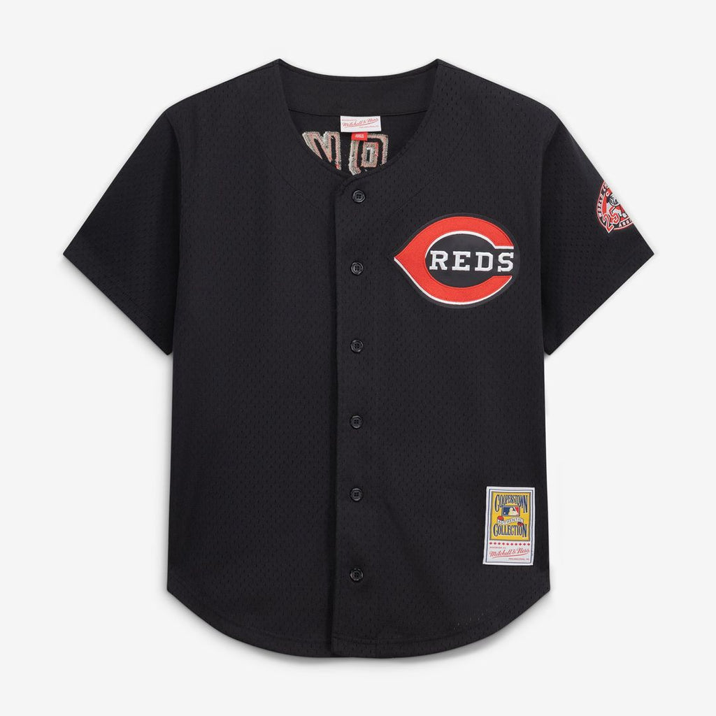 Cincinnati Reds Barry Larkin Mitchell & Ness Red Throwback Cooperstown Mesh Batting Practice Jersey product image 18,
