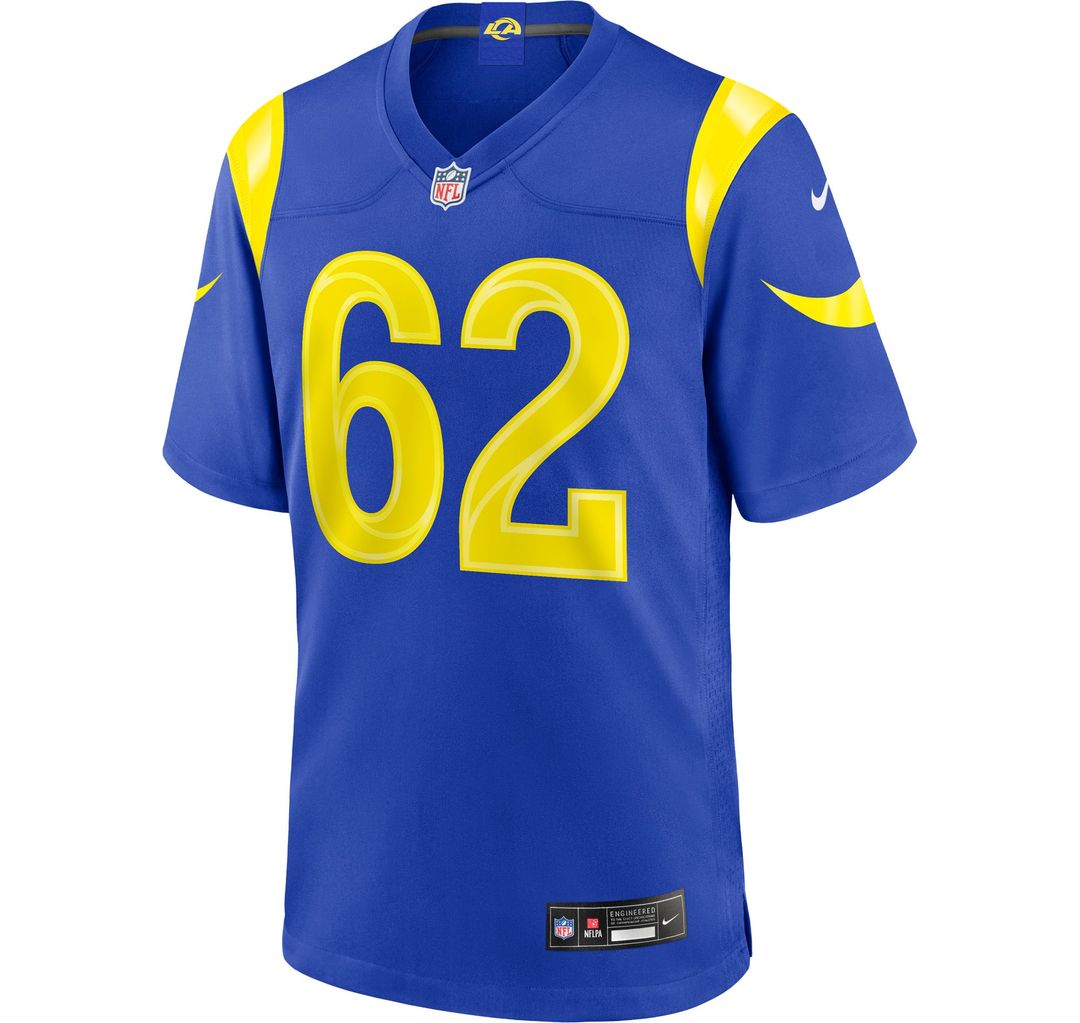 Los Angeles Rams Payton Zdroik Nike Royal Game Jersey product image 2, provided for visual reference and product detail