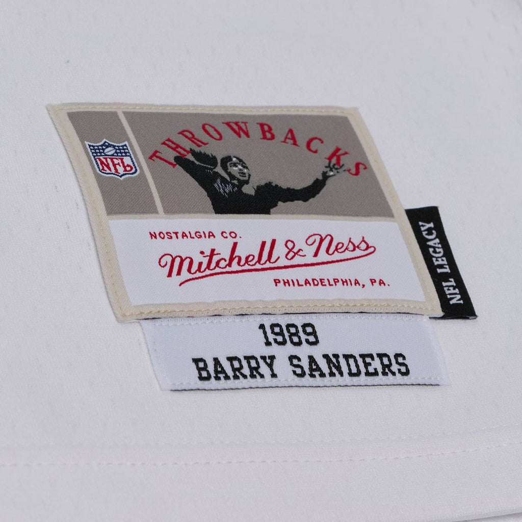 Detroit Lions Barry Sanders Mitchell & Ness White 1989 Legacy Replica Player Jersey product image 4, provided for visual