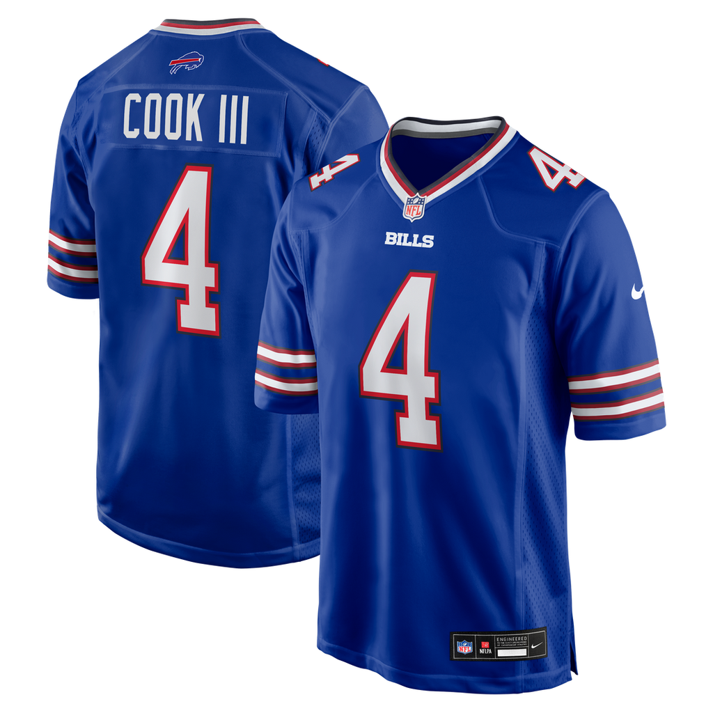Buffalo Bills James Cook III Nike Royal Team Game Jersey product image 14, provided for visual reference and product detail