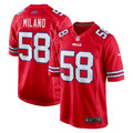 Buffalo Bills Matt Milano Nike Red Alternate Game Jersey product image 1, provided for visual reference and product detail